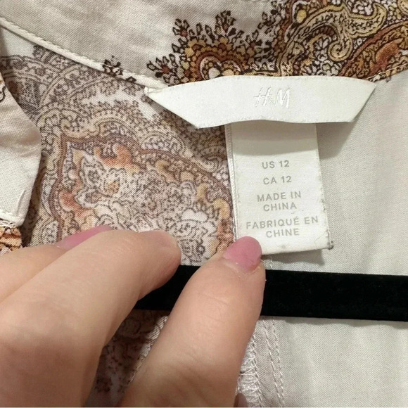 H&M paisley midi print dress 12 - Picture 7 of 7